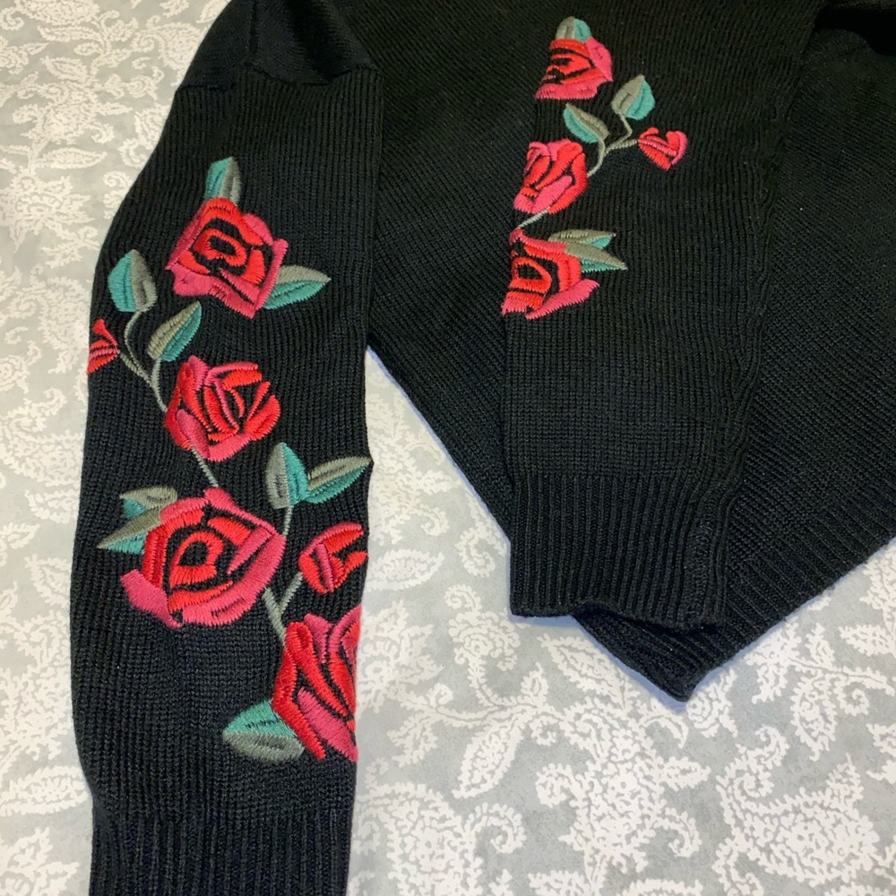 Charlotte Russe Embroidered Sweater